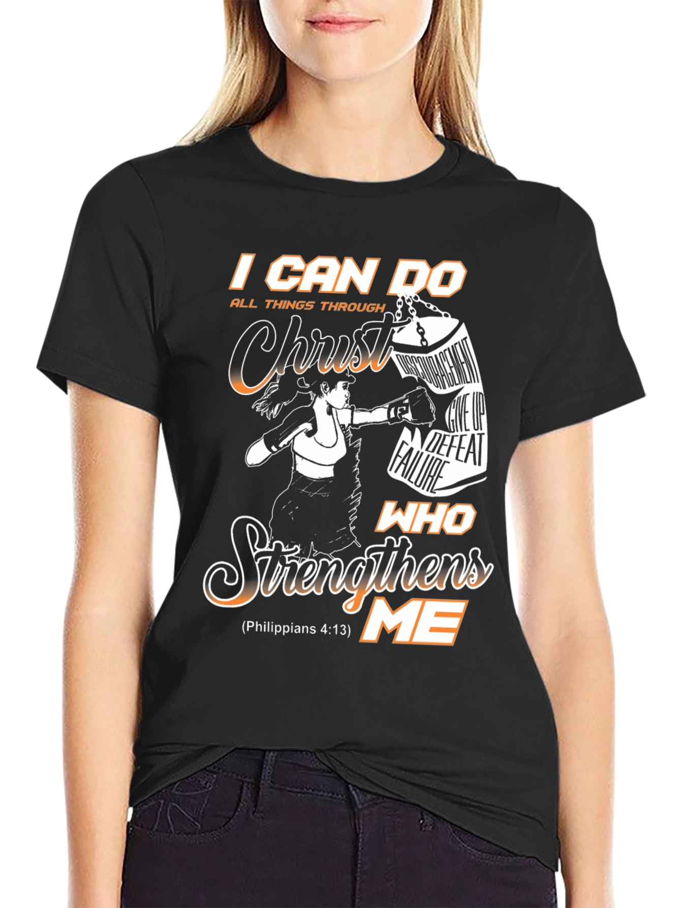 I Can Do All Things T-Shirt Christ Boxing Design