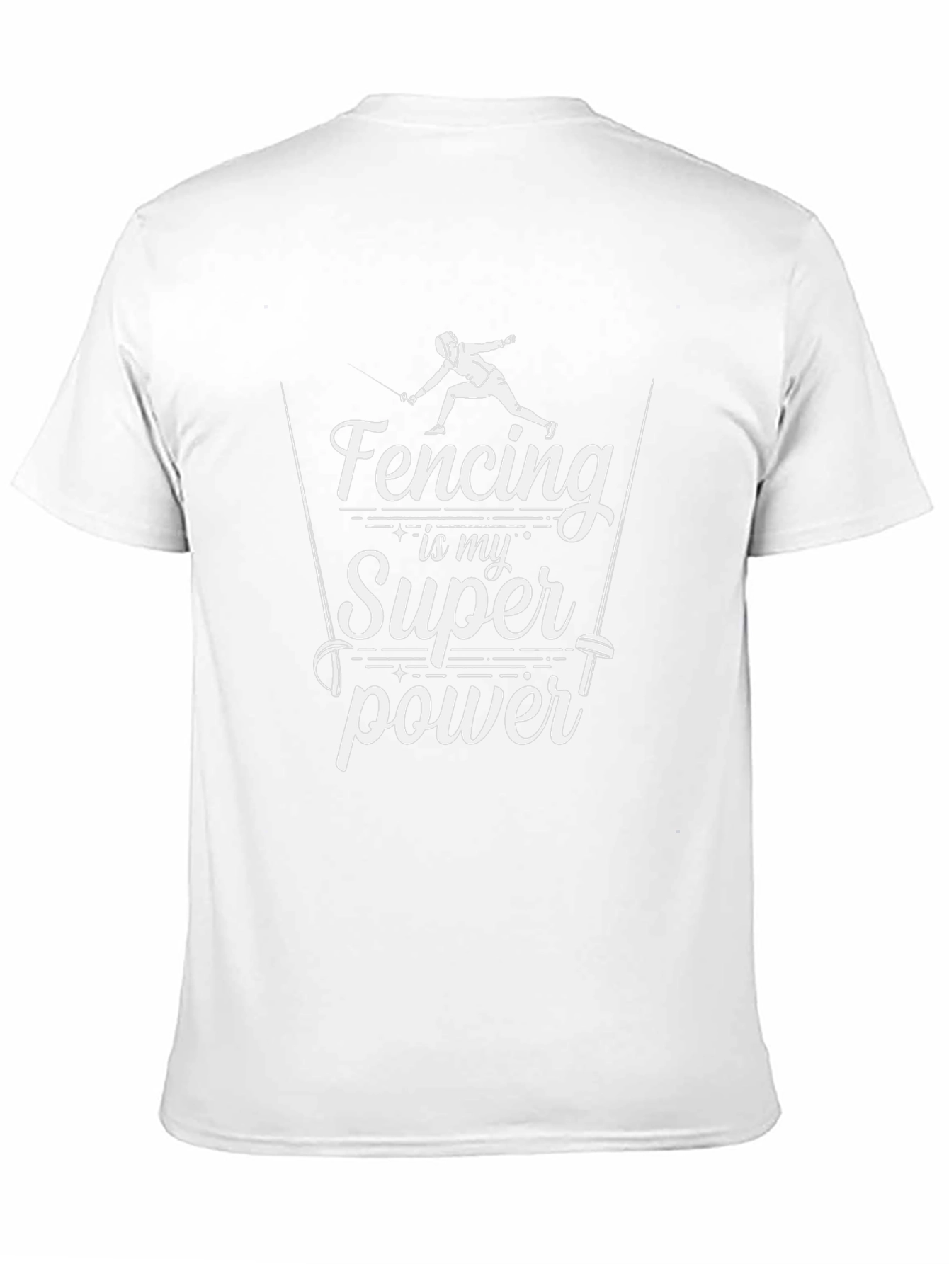Fencing Superpower T-Shirt - Black Cotton Tee