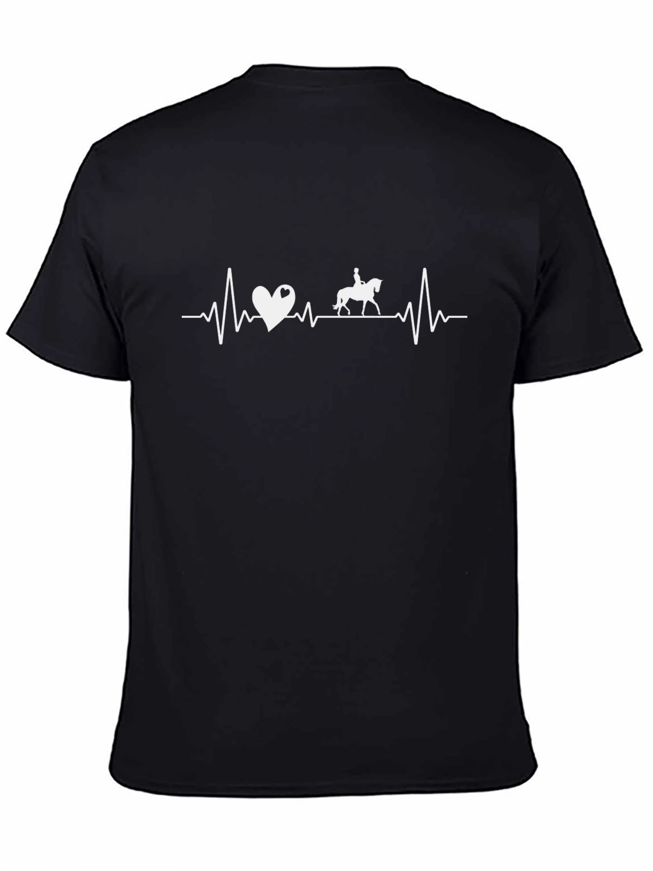 Horse Riding Heartbeat T-Shirt - Equestrian Love