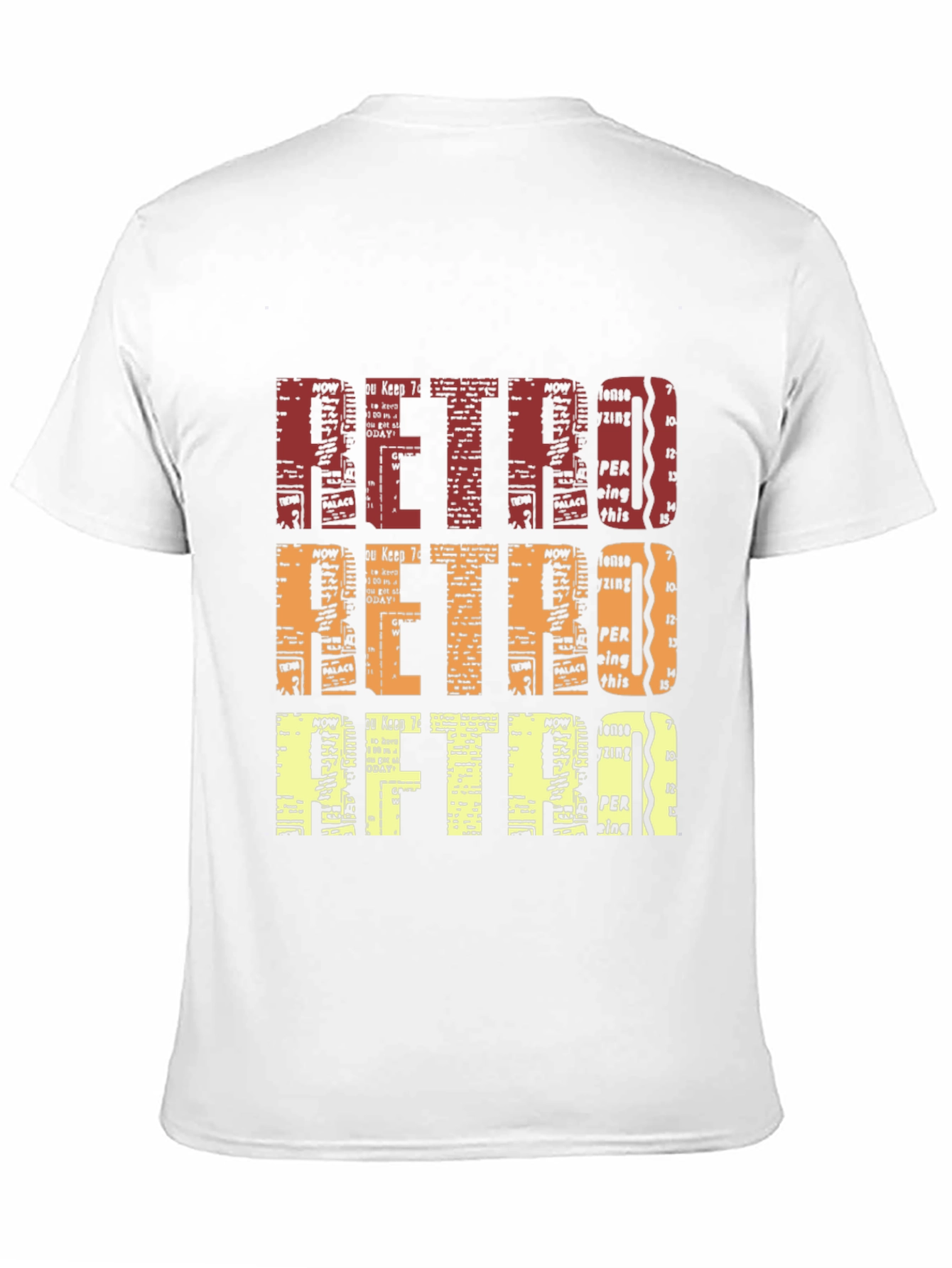 Retro Newspaper Print T-Shirt