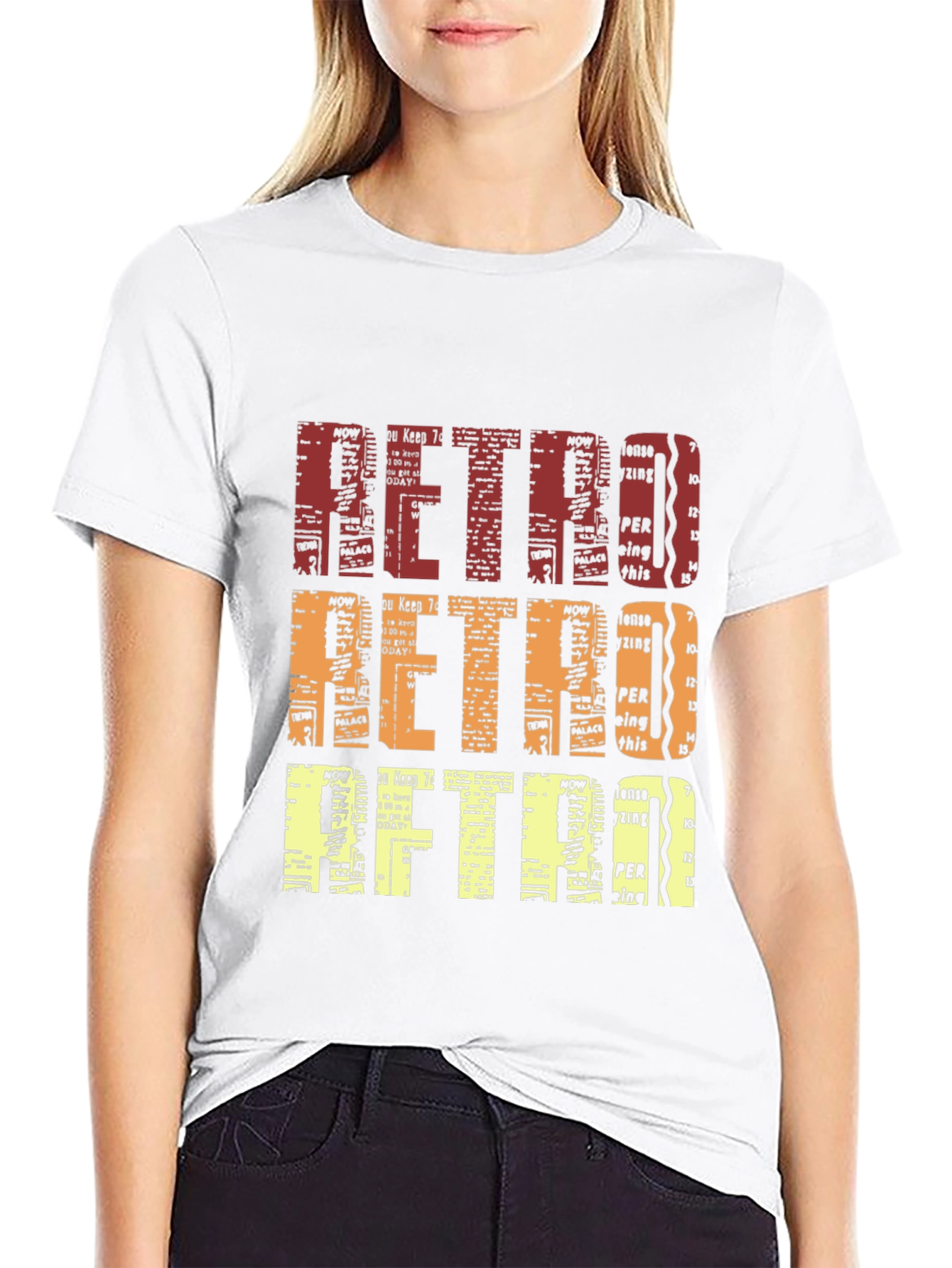 Retro Newspaper Print T-Shirt