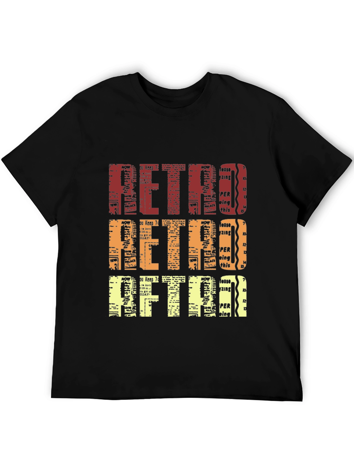 Retro Newspaper Print T-Shirt