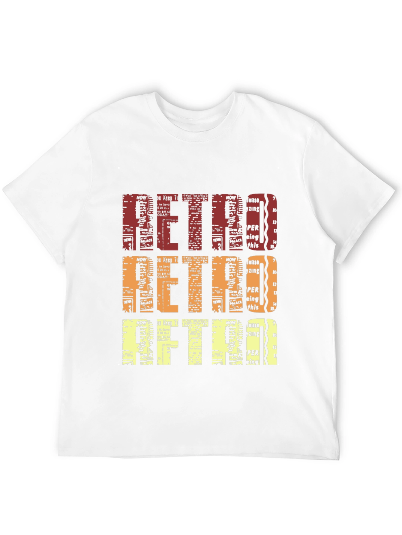Retro Newspaper Print T-Shirt