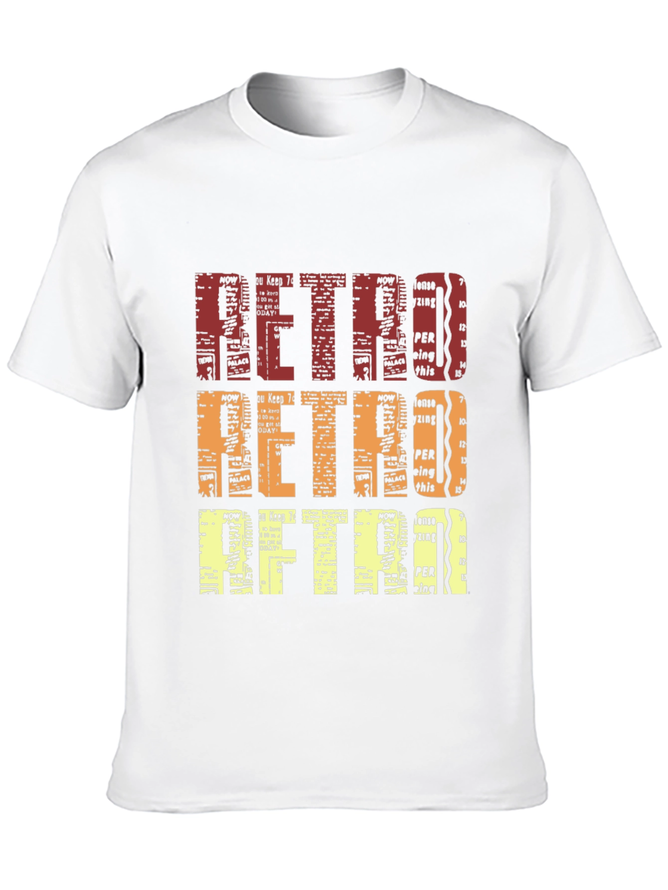 Retro Newspaper Print T-Shirt