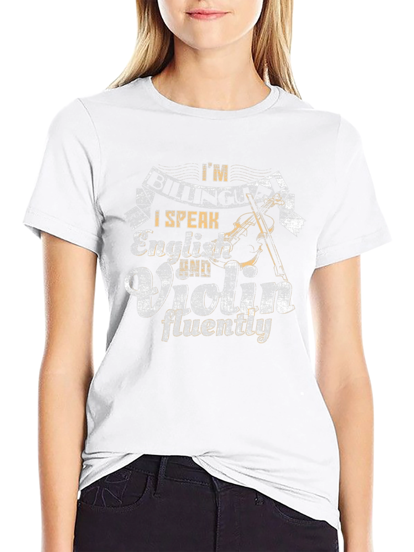 I Speak English & Violin Fluently T-Shirt