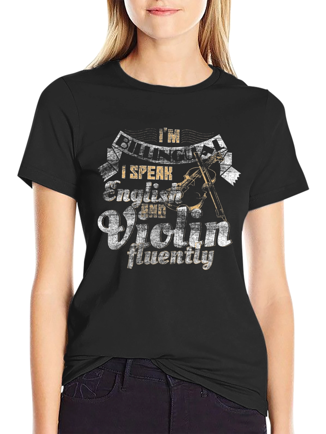 I Speak English & Violin Fluently T-Shirt