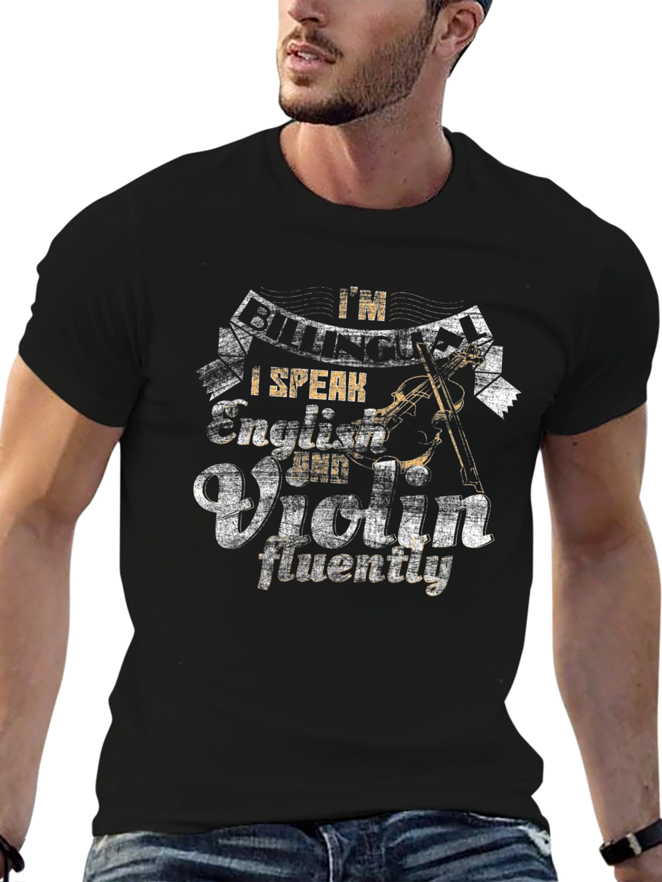 I Speak English & Violin Fluently T-Shirt