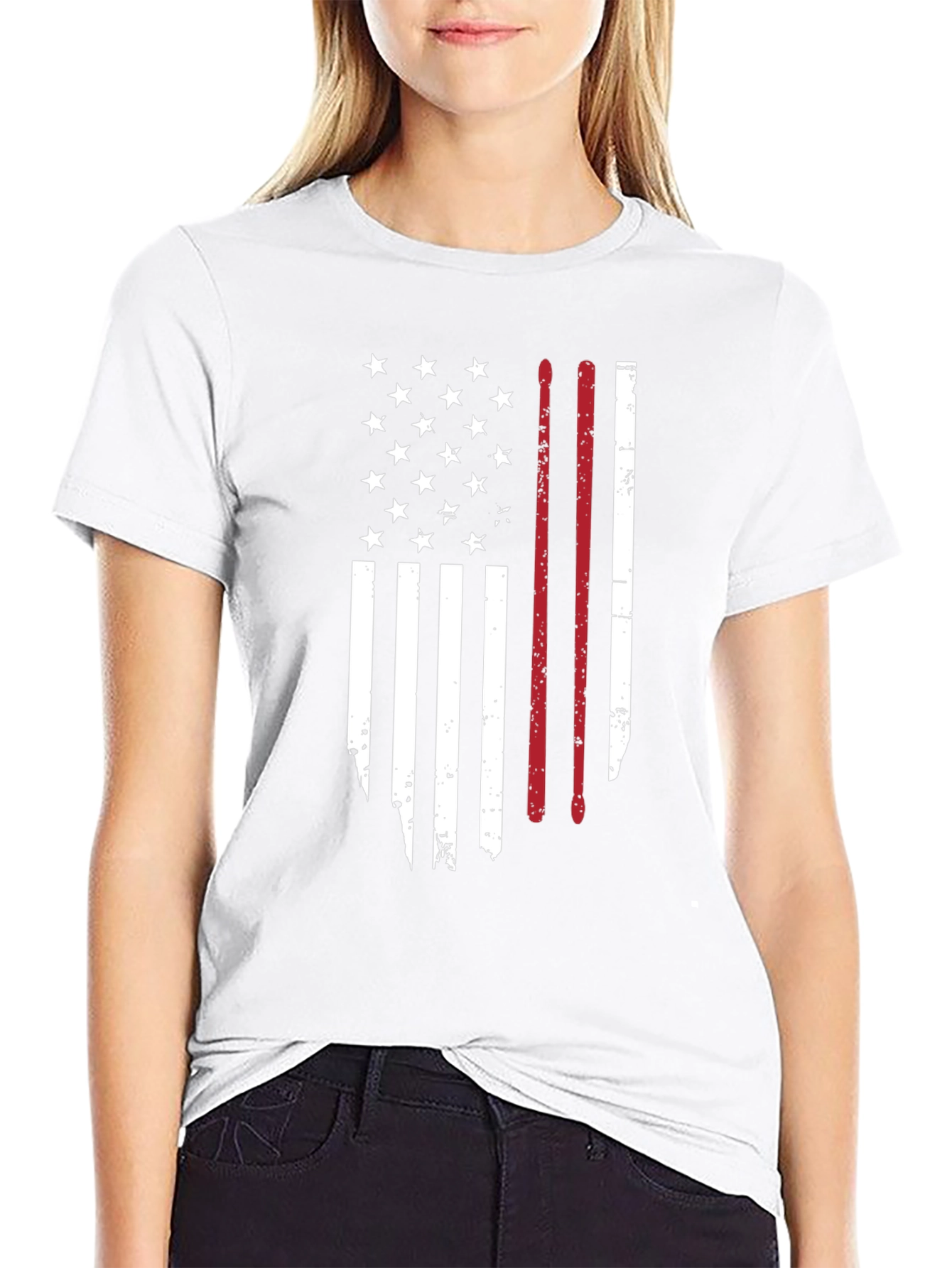 American Flag Drummer T-Shirt