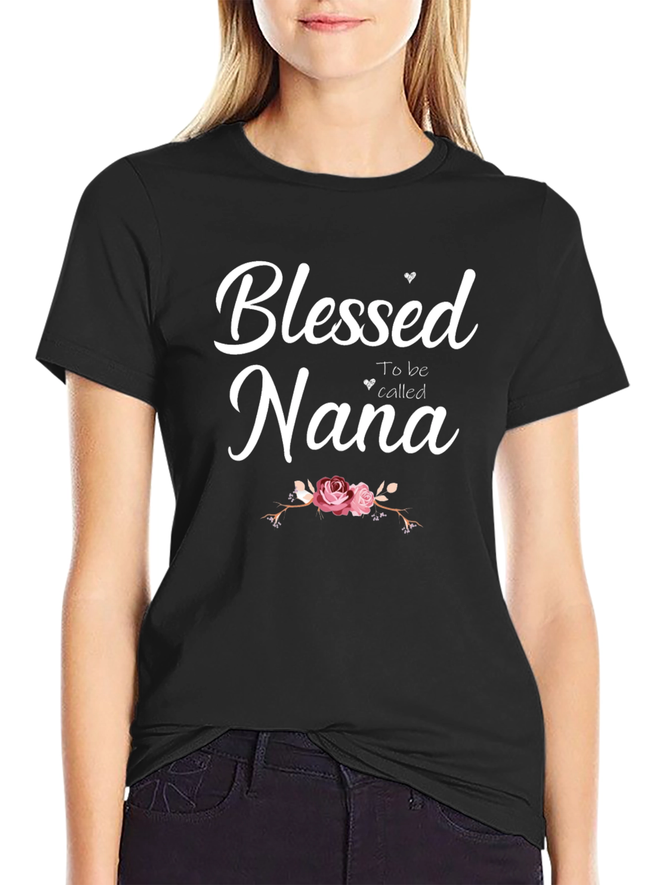 Blessed Nana Graphic Tee - Black T-Shirt