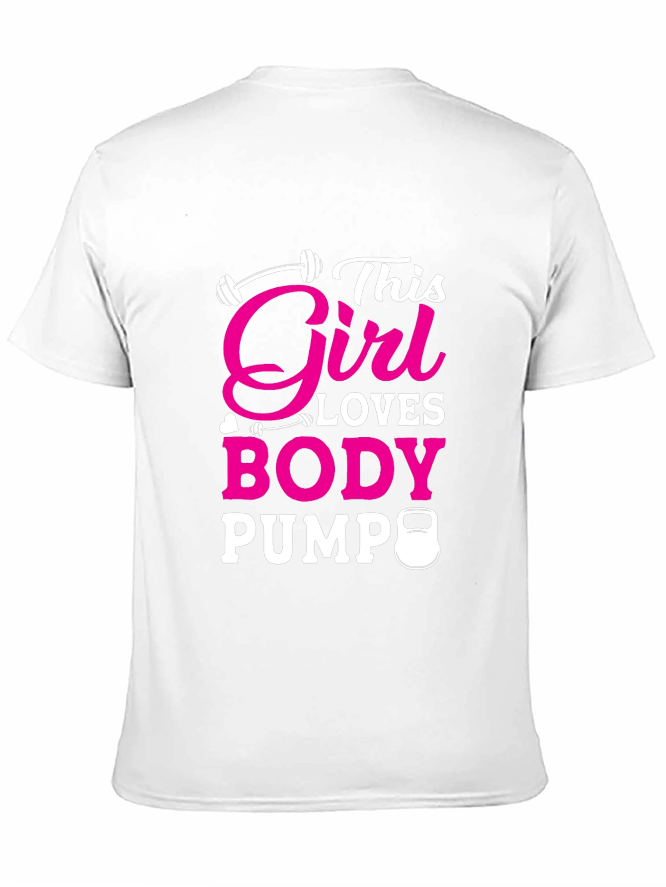 Girl Loves Body Pump Black T-Shirt Fitness Workout