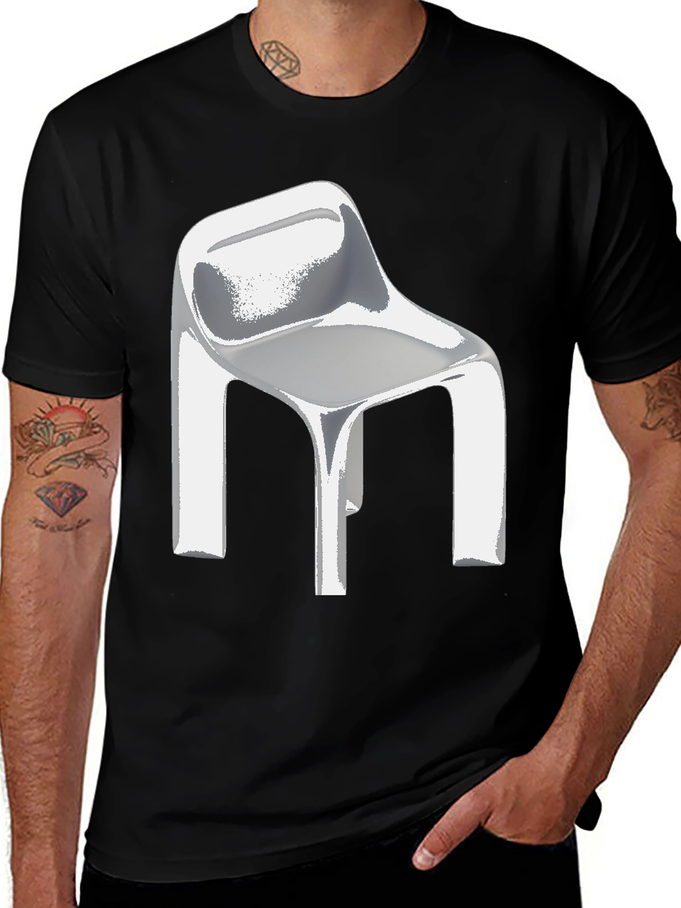 Chair Graphic Tee - Modern Minimalist Design