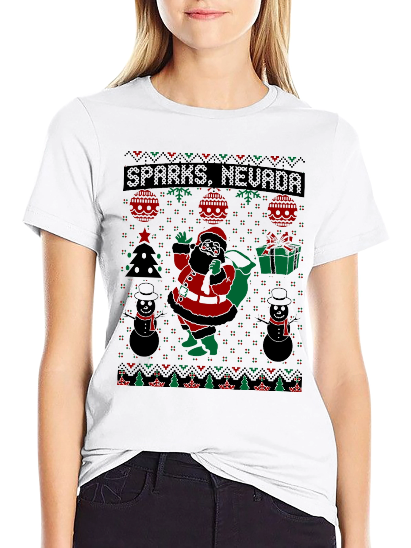 Sparks Nevada Santa Ugly Christmas T-Shirt