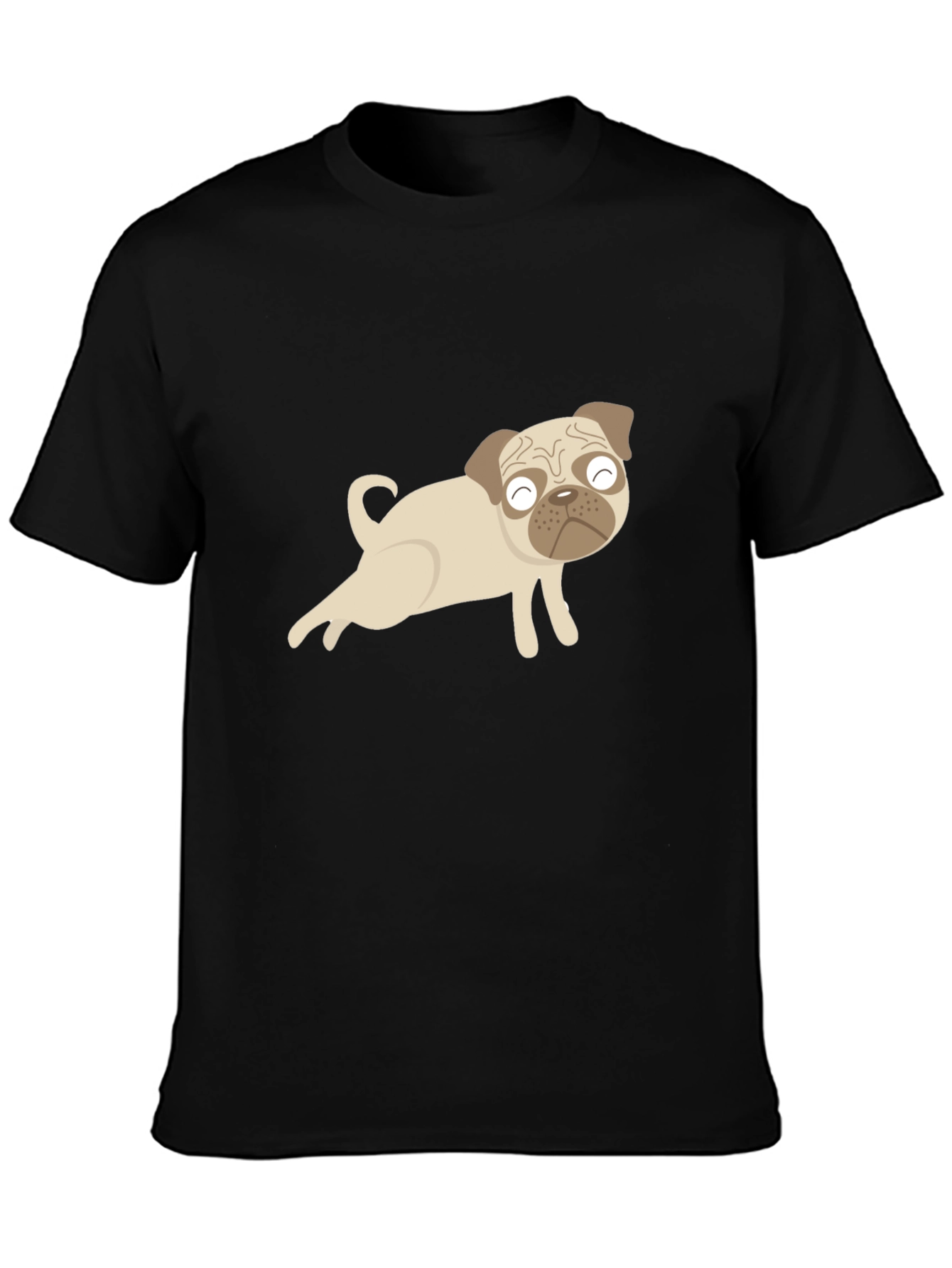 Pug Yoga Black T-Shirt