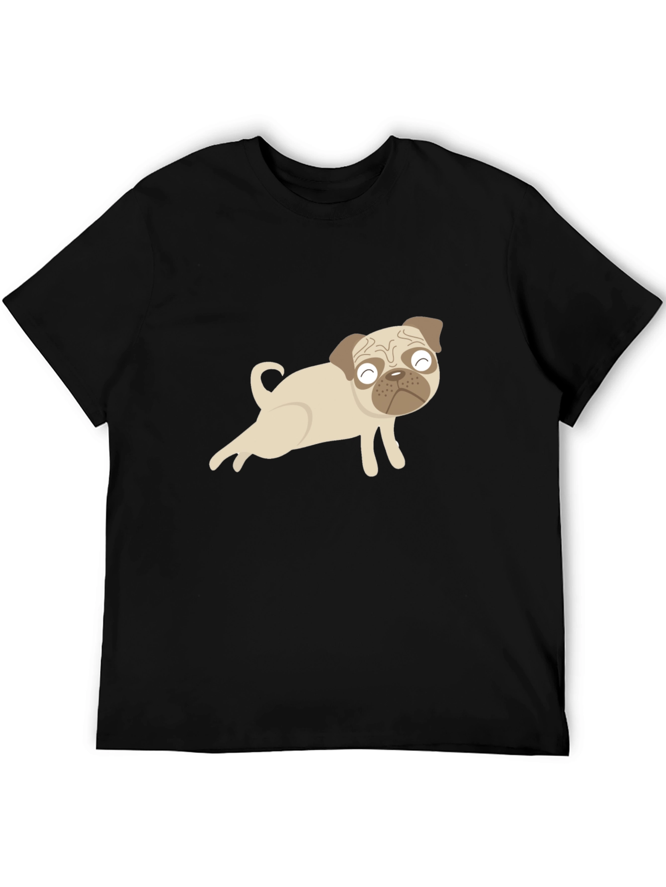 Pug Yoga Black T-Shirt