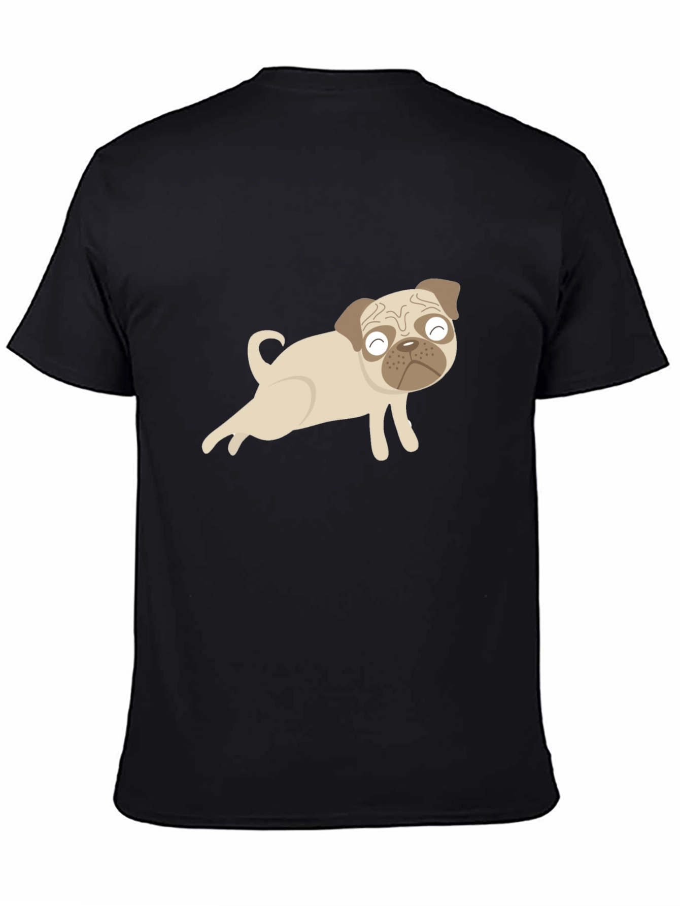 Pug Yoga Black T-Shirt