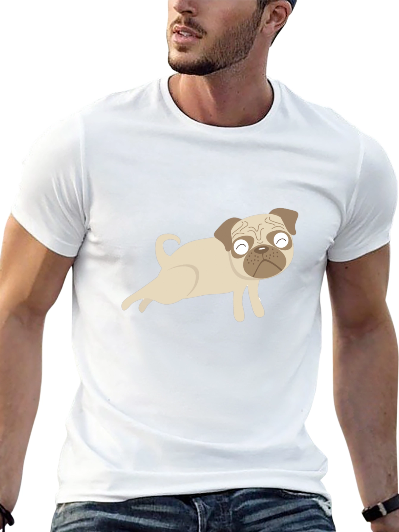 Pug Yoga Black T-Shirt