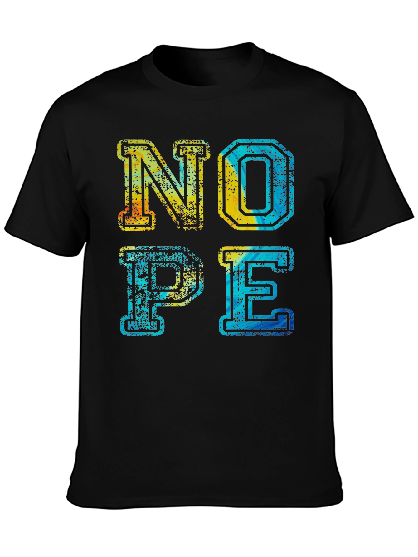 Nope Graphic Tee - Distressed Design