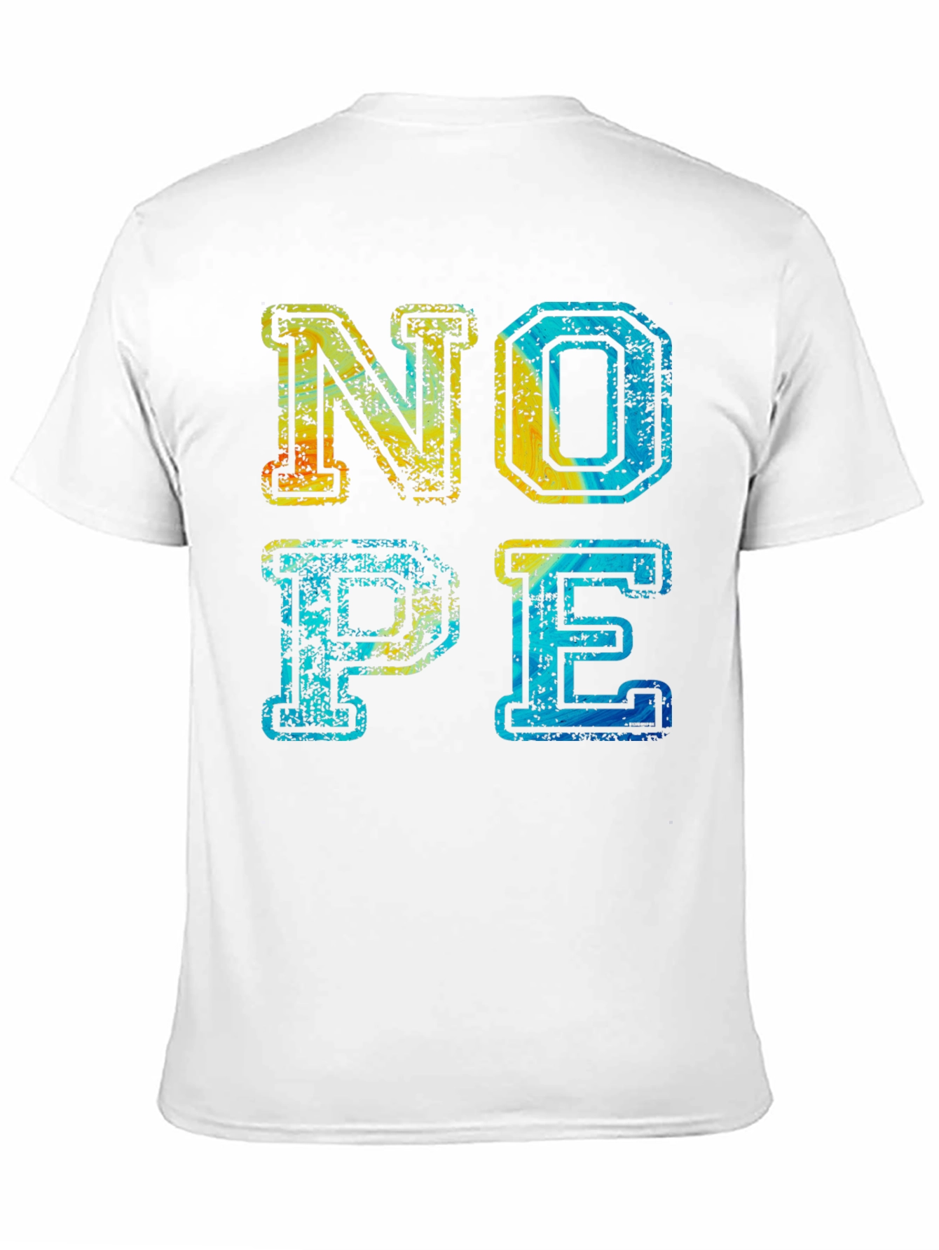 Nope Graphic Tee - Distressed Design