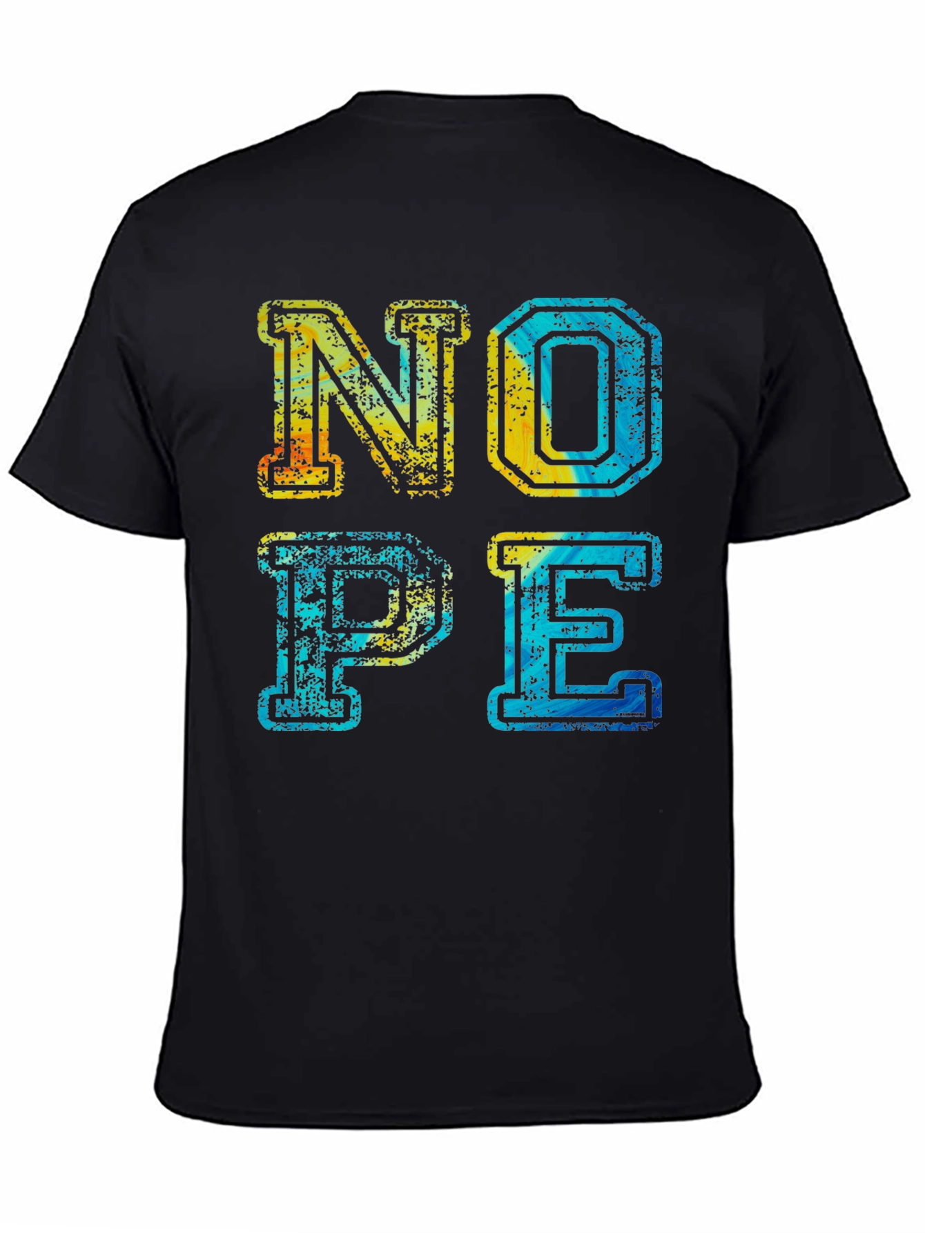 Nope Graphic Tee - Distressed Design