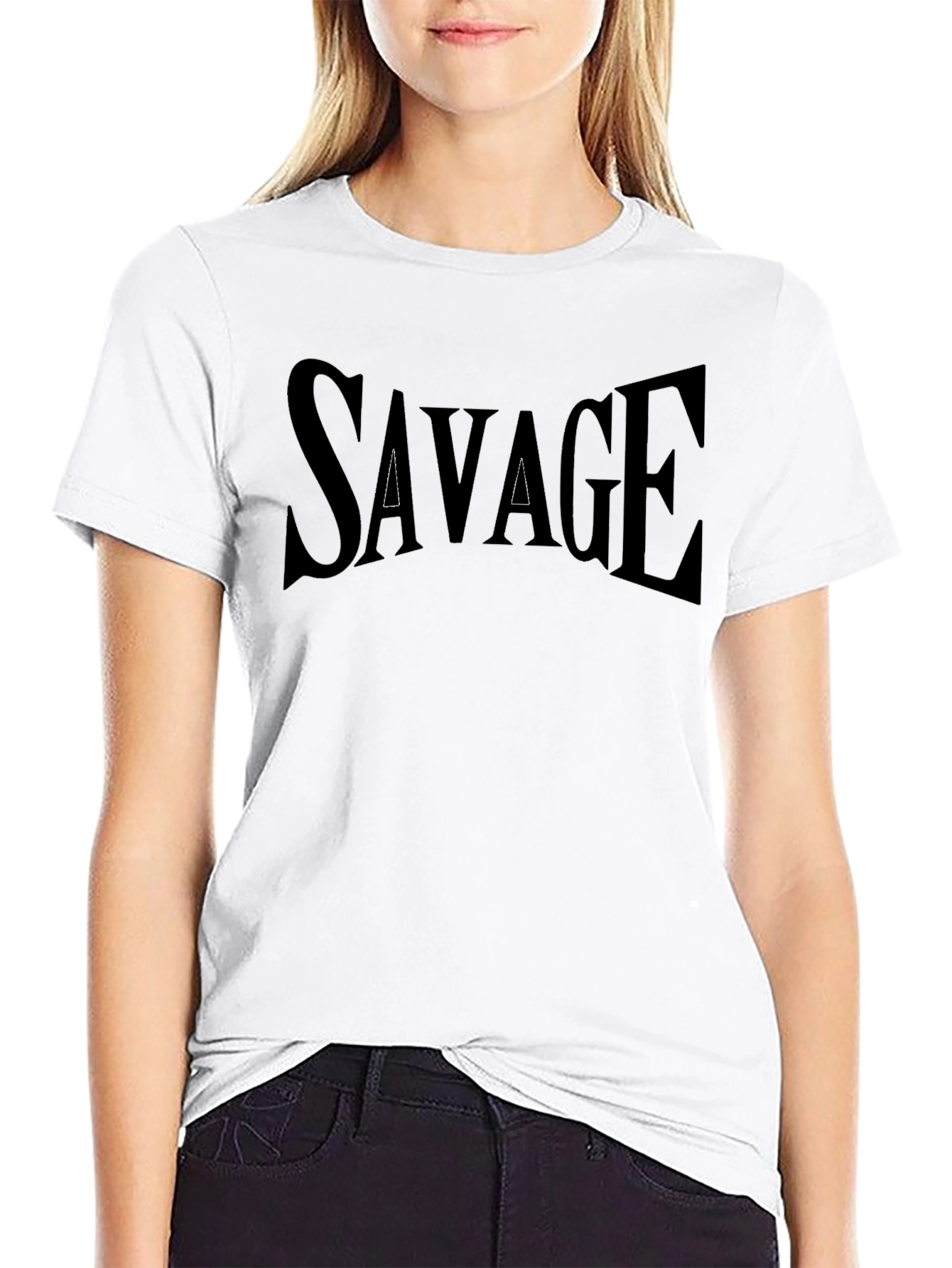 Savage Graphic Print Crew Neck T-Shirt
