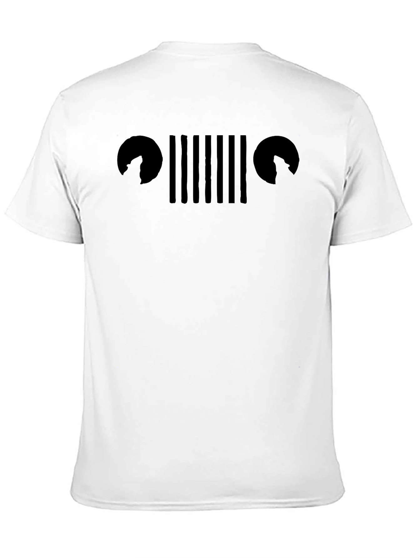 Wolf Jeep Grille T-Shirt - Mens Black Graphic Tee