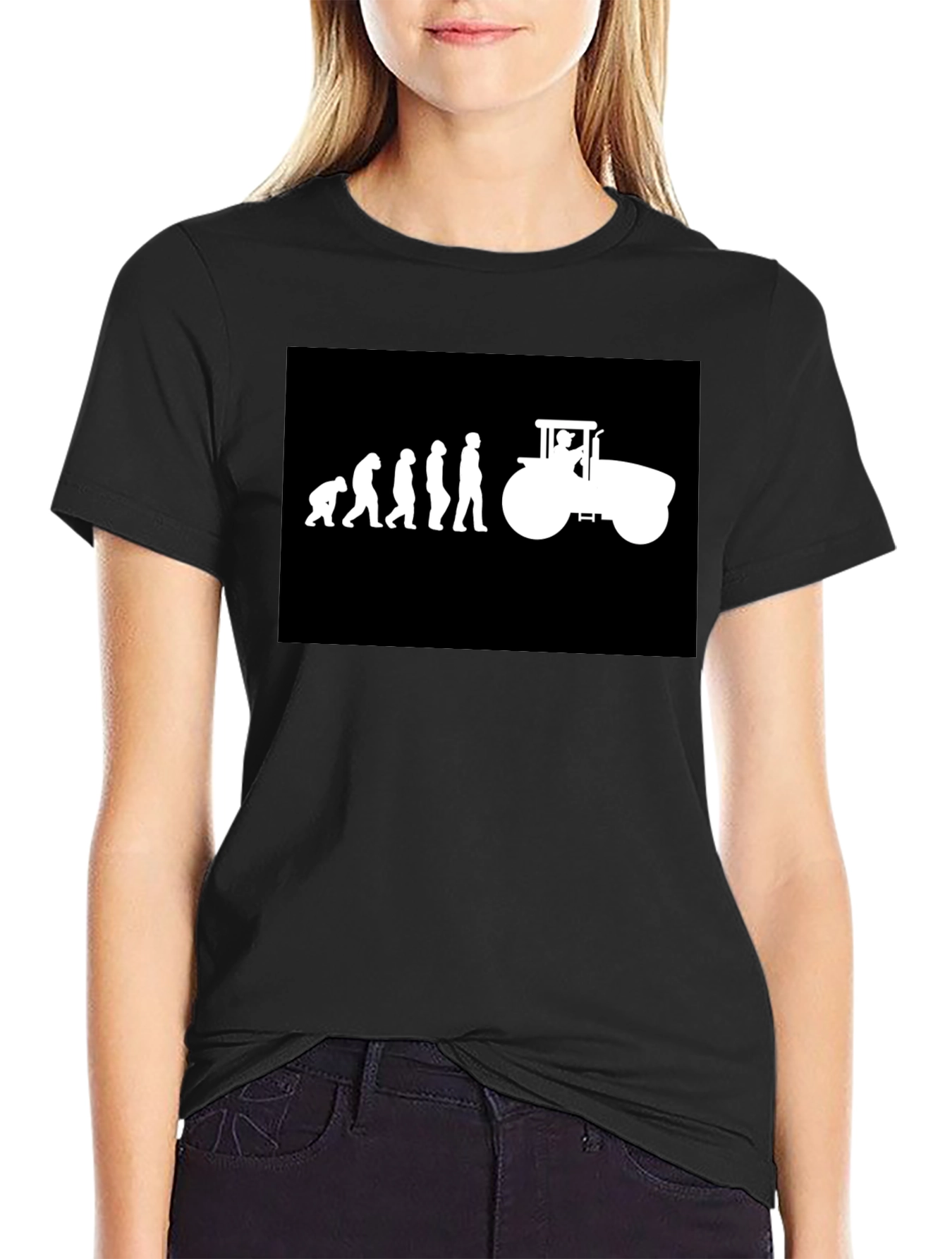 Evolution to Tractor Black T-Shirt