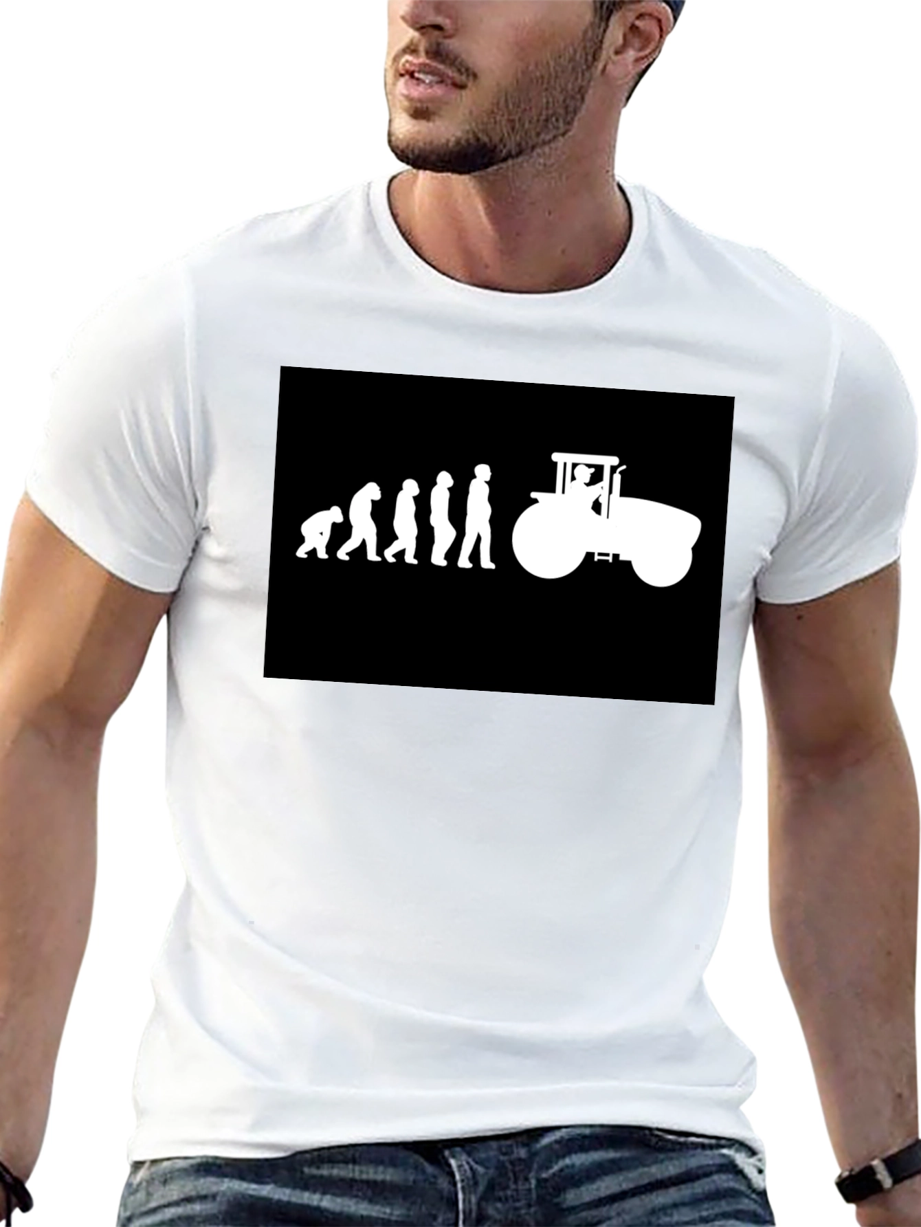 Evolution to Tractor Black T-Shirt
