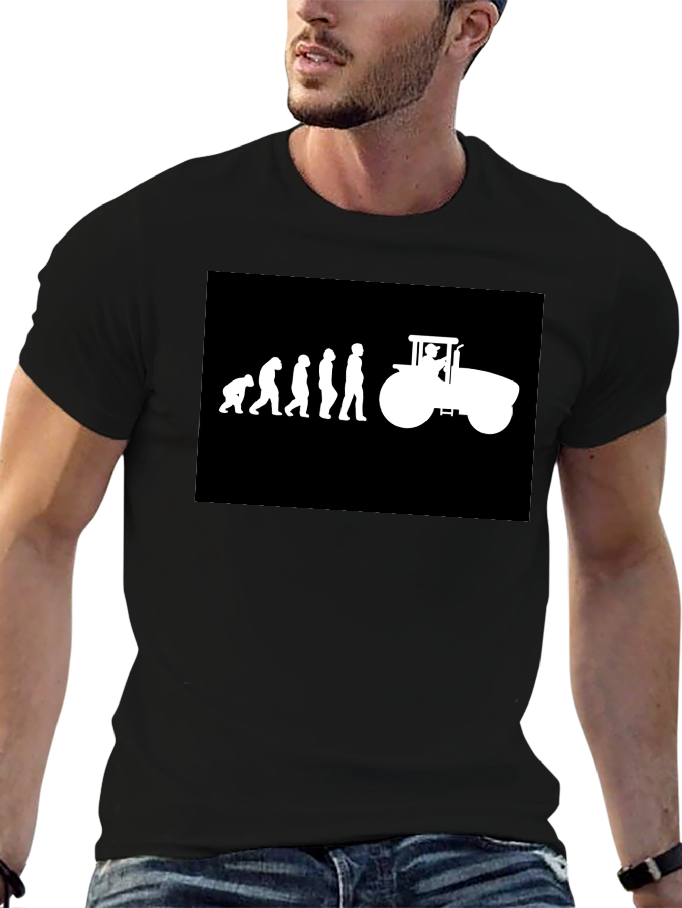 Evolution to Tractor Black T-Shirt