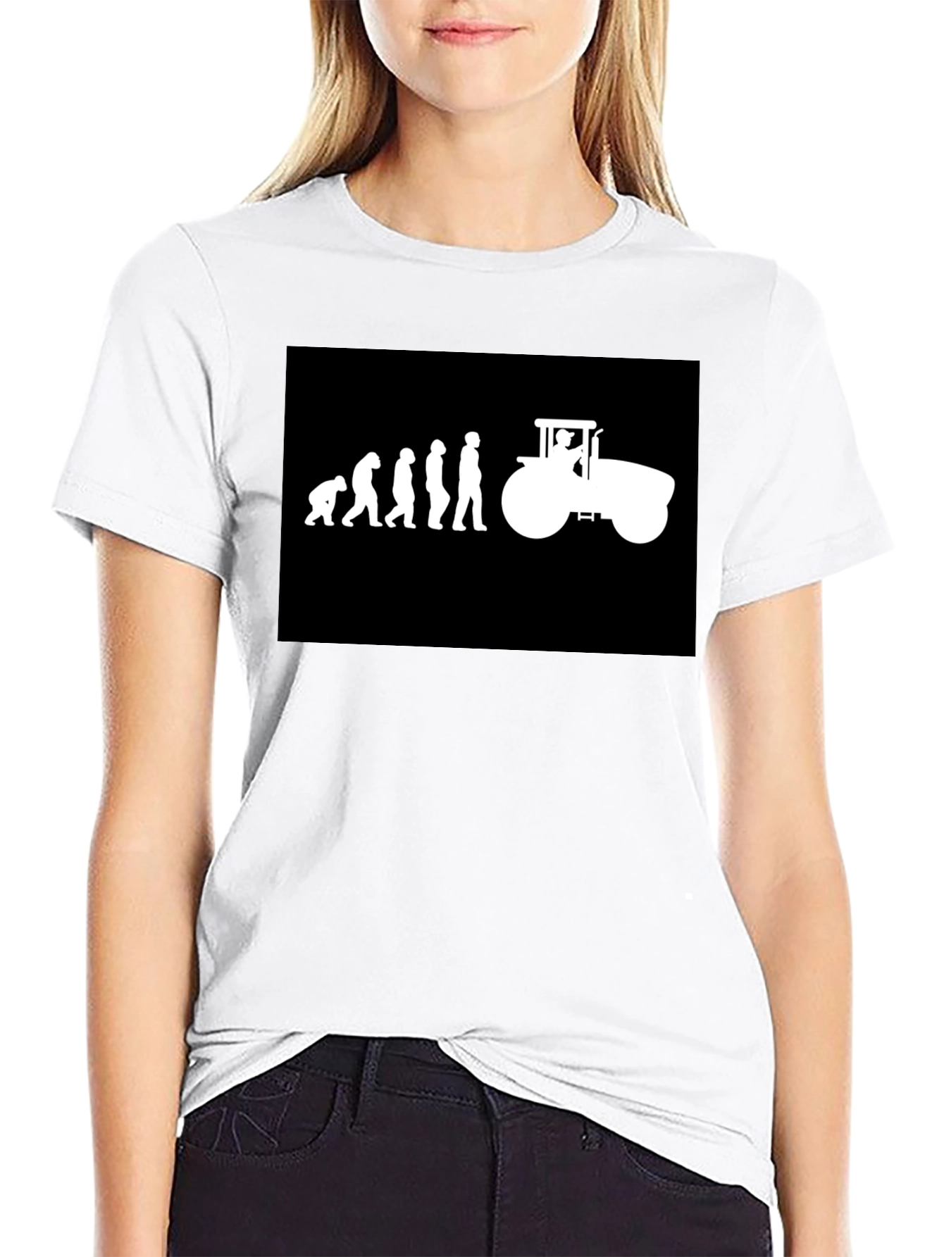 Evolution to Tractor Black T-Shirt
