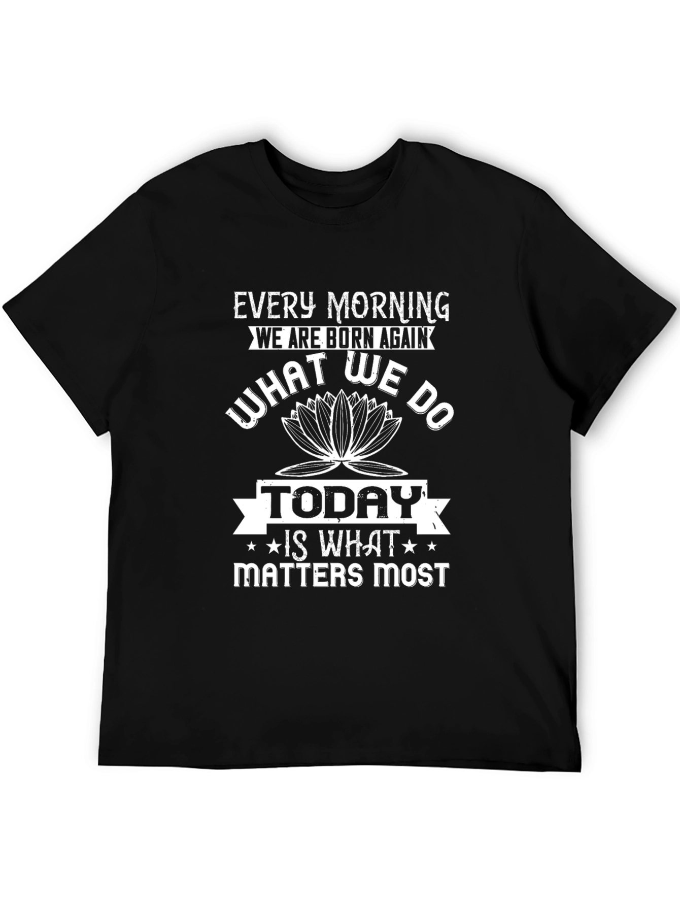 Inspirational Lotus Graphic T-Shirt - Daily Motivation