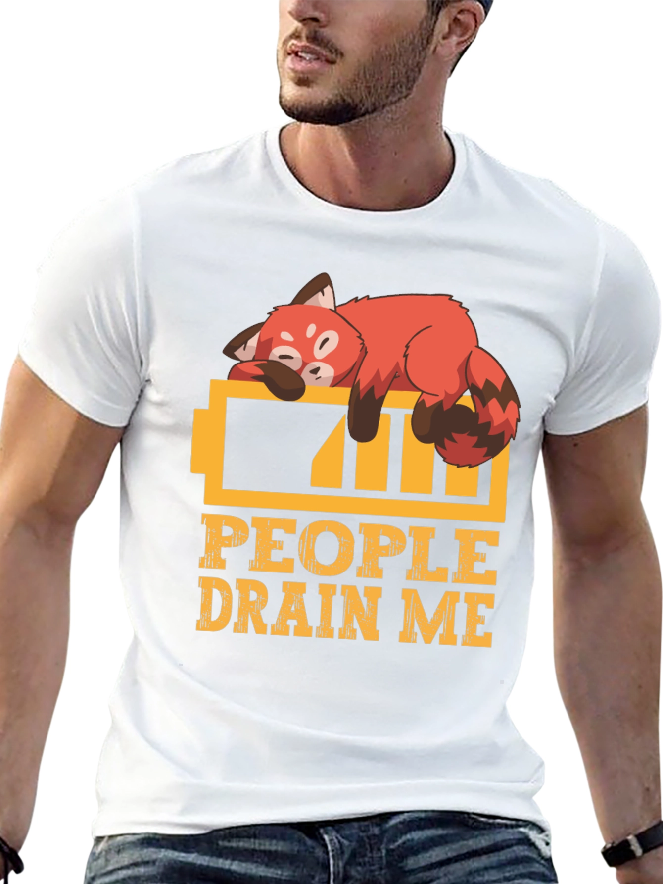 People Drain Me Red Panda T-Shirt