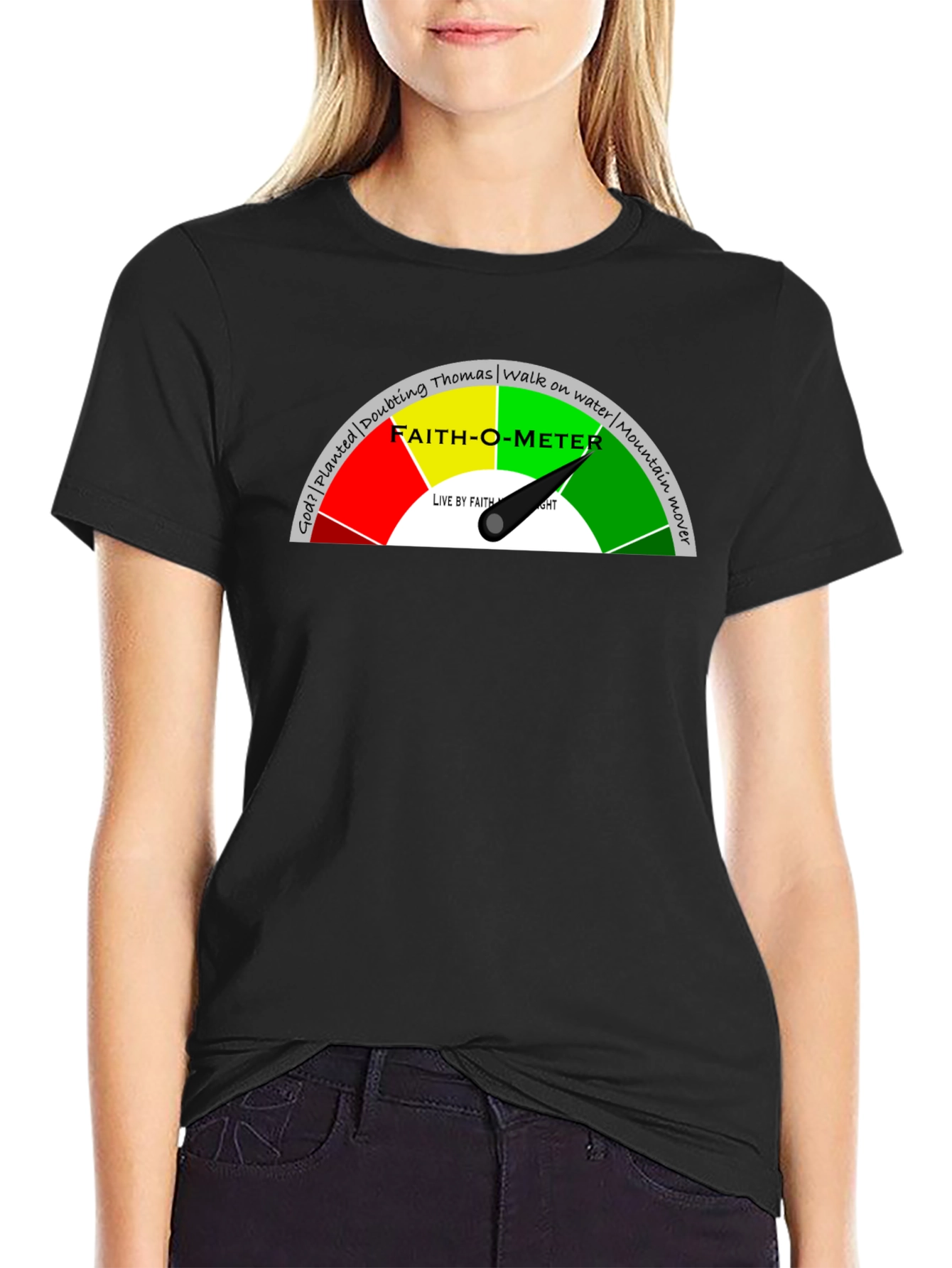 Faith-O-Meter Graphic Tee - Christian Apparel