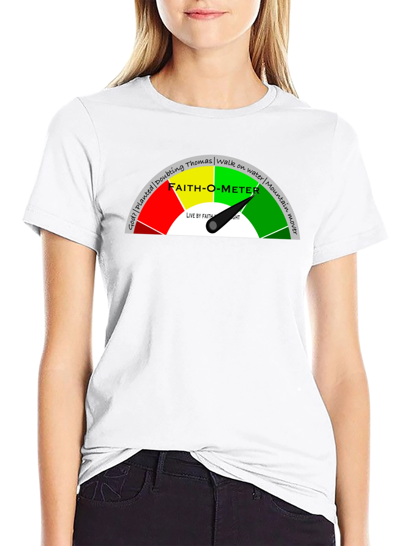 Faith-O-Meter Graphic Tee - Christian Apparel