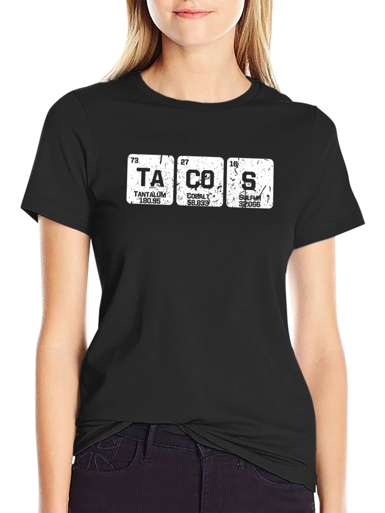 Periodic Table Tacos Funny Graphic T-Shirt