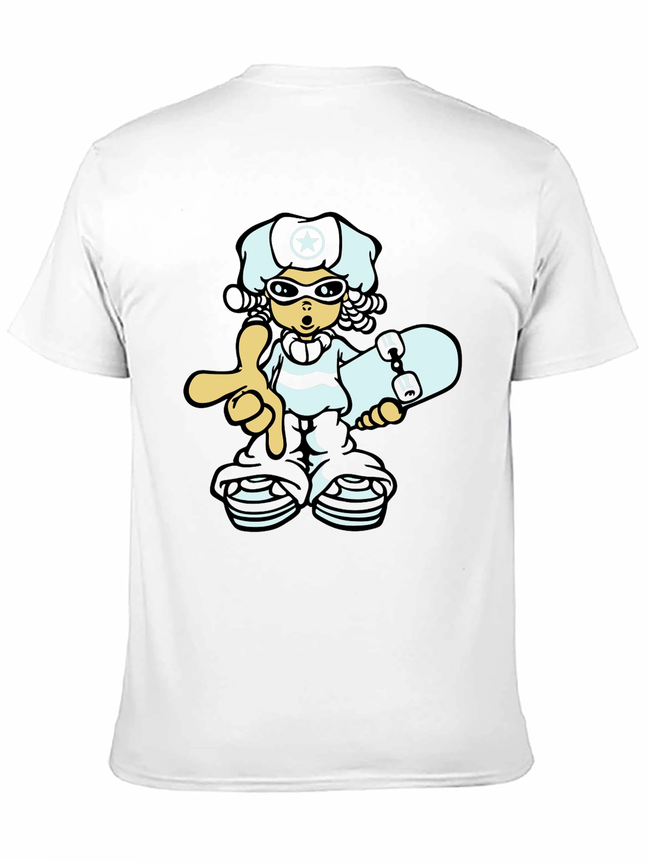Cool Cartoon Graphic Black T-Shirt