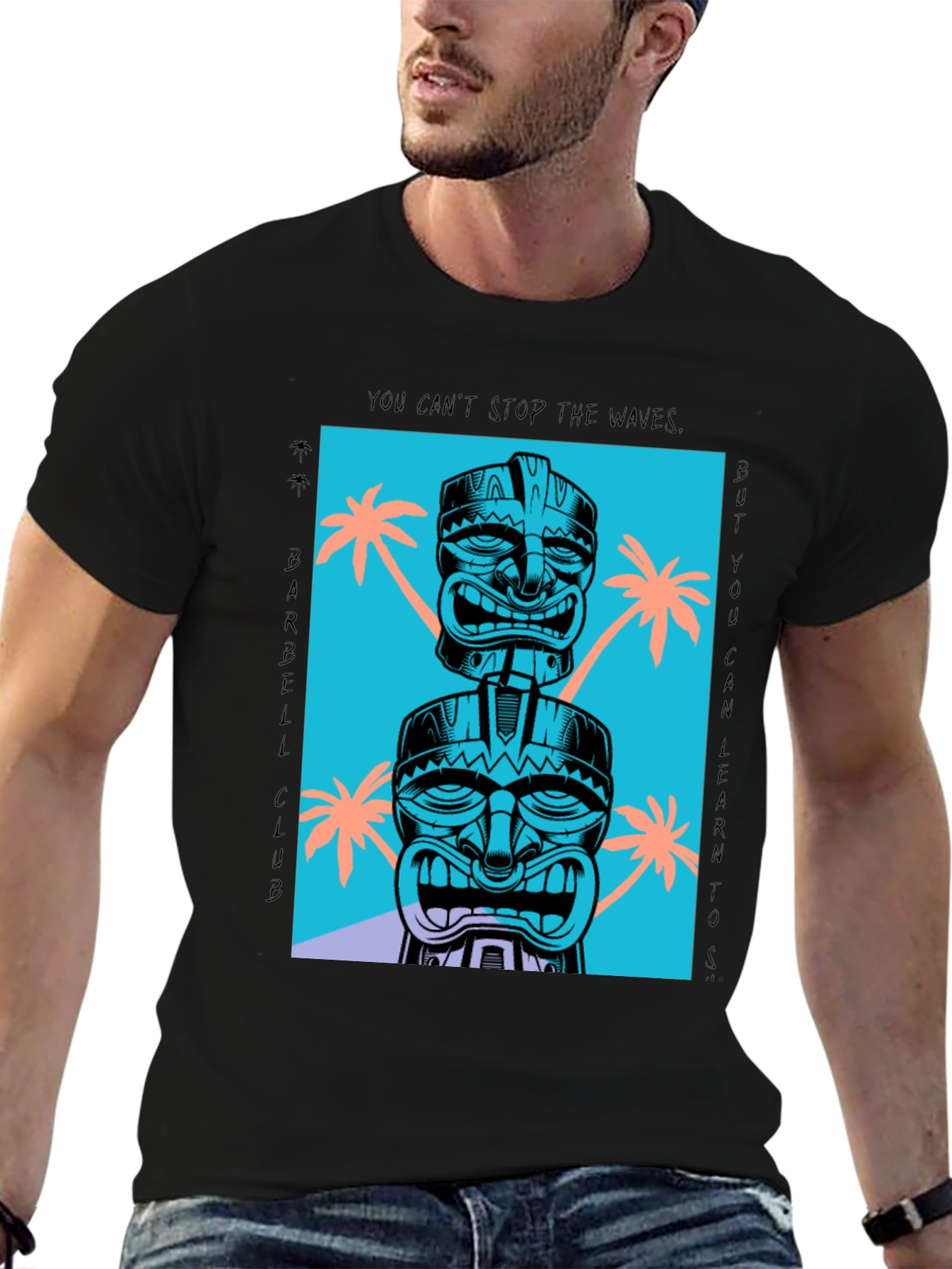 Tiki Graphic T-Shirt - Beach Barbell Club Tee