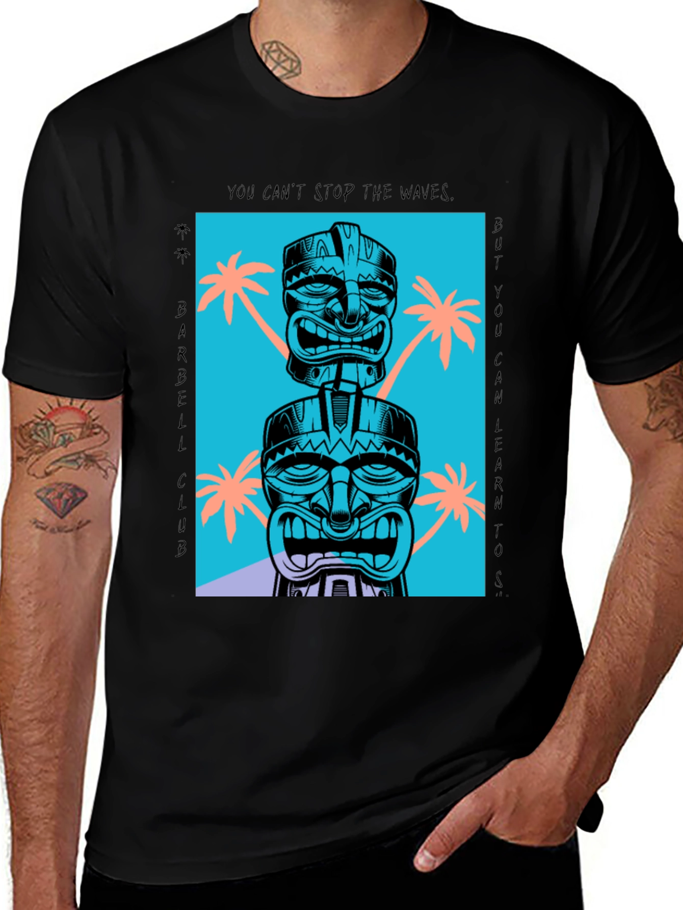 Tiki Graphic T-Shirt - Beach Barbell Club Tee