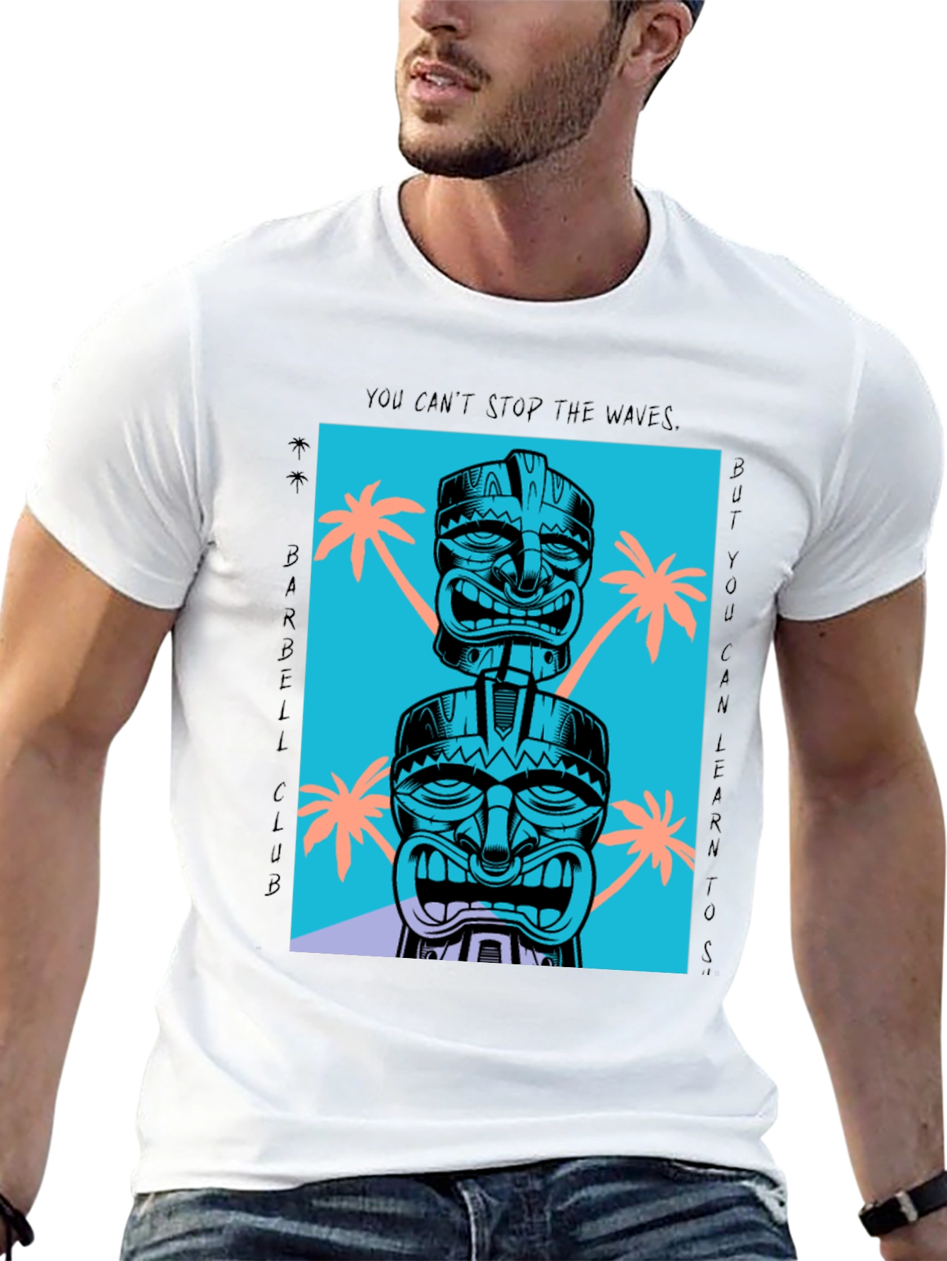 Tiki Graphic T-Shirt - Beach Barbell Club Tee