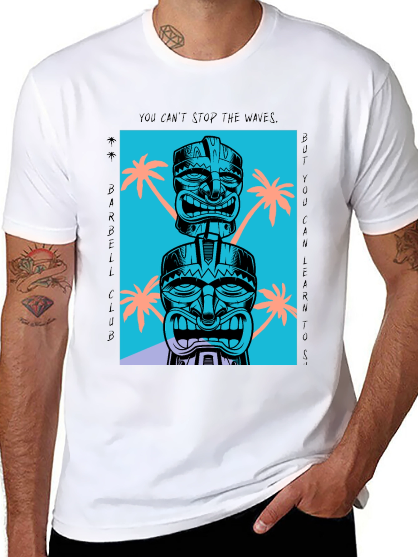 Tiki Graphic T-Shirt - Beach Barbell Club Tee