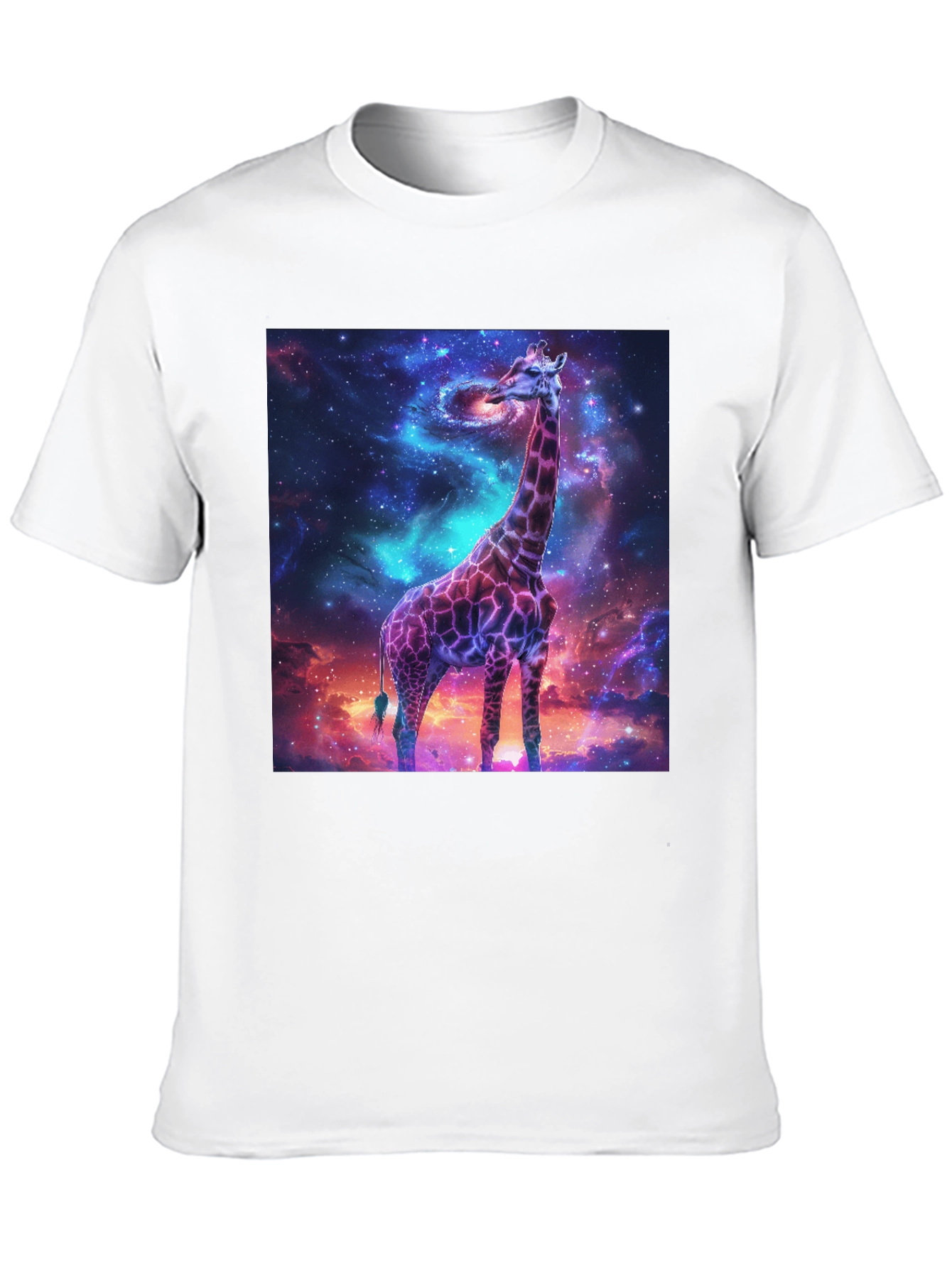 Galaxy Giraffe Black T-Shirt