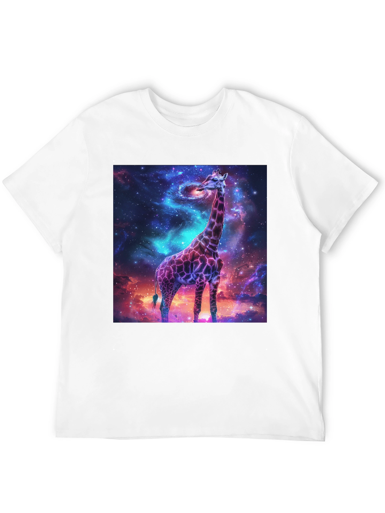 Galaxy Giraffe Black T-Shirt