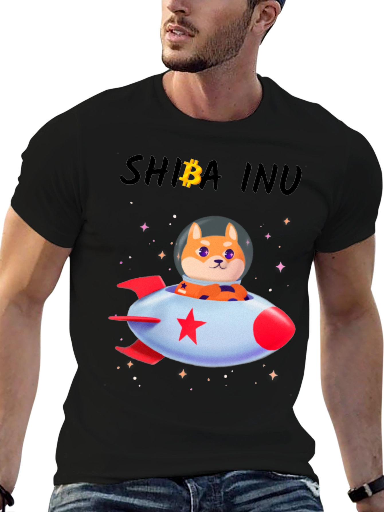 Shiba Inu Rocket T-Shirt