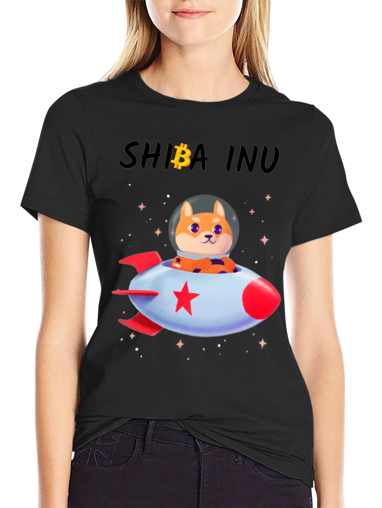Shiba Inu Rocket T-Shirt