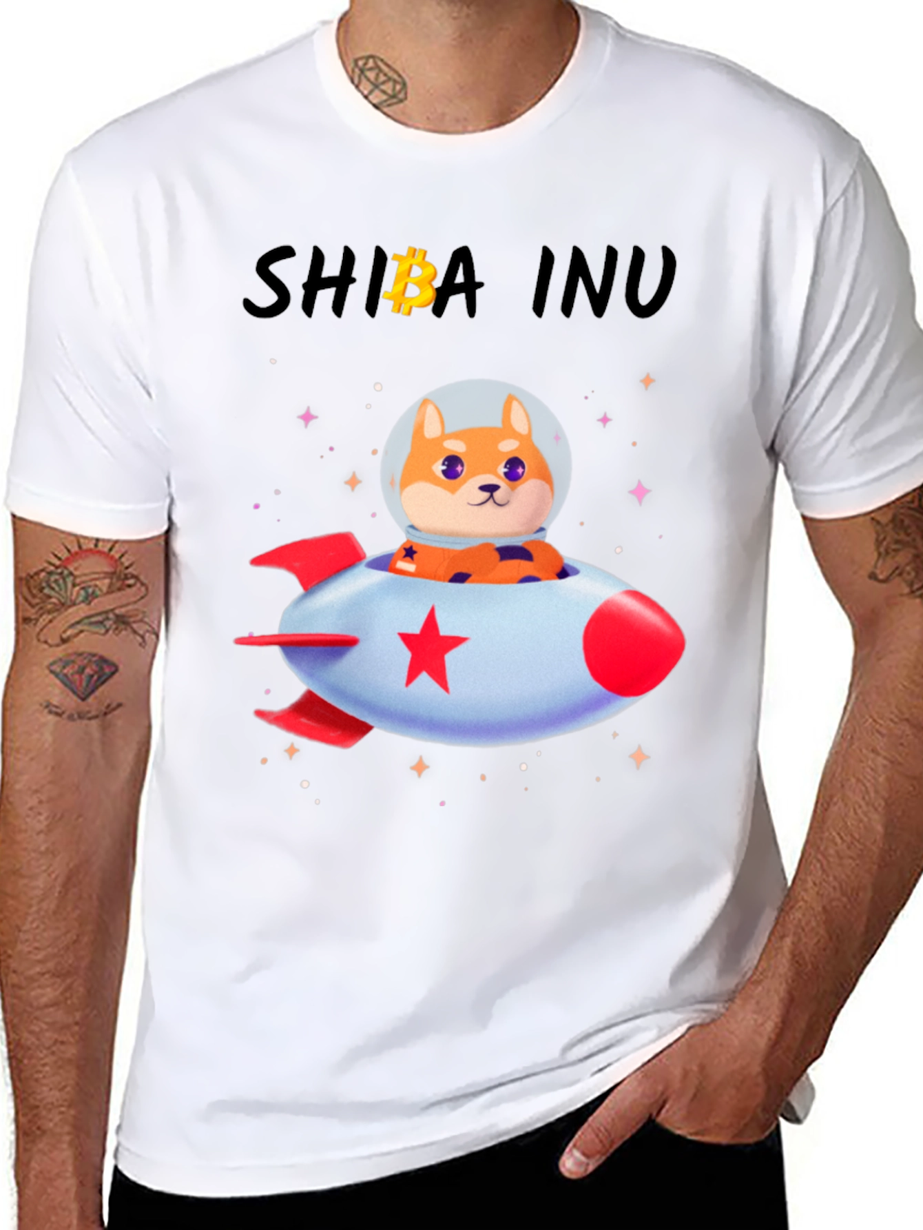 Shiba Inu Rocket T-Shirt