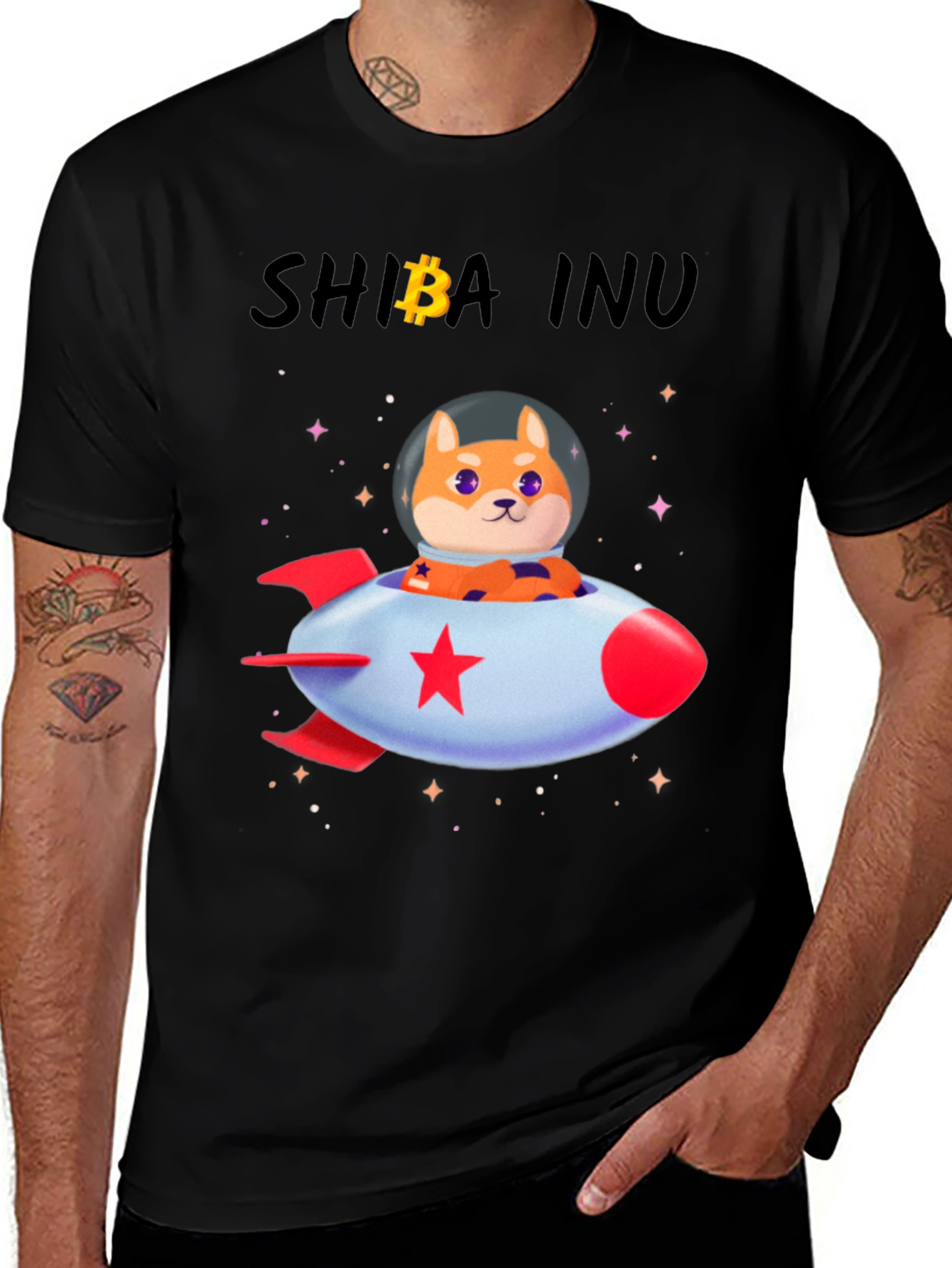 Shiba Inu Rocket T-Shirt