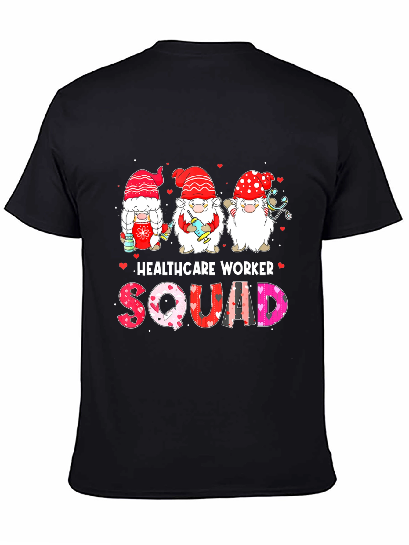 Healthcare Worker Squad Valentines Day Gnome T-Shirt