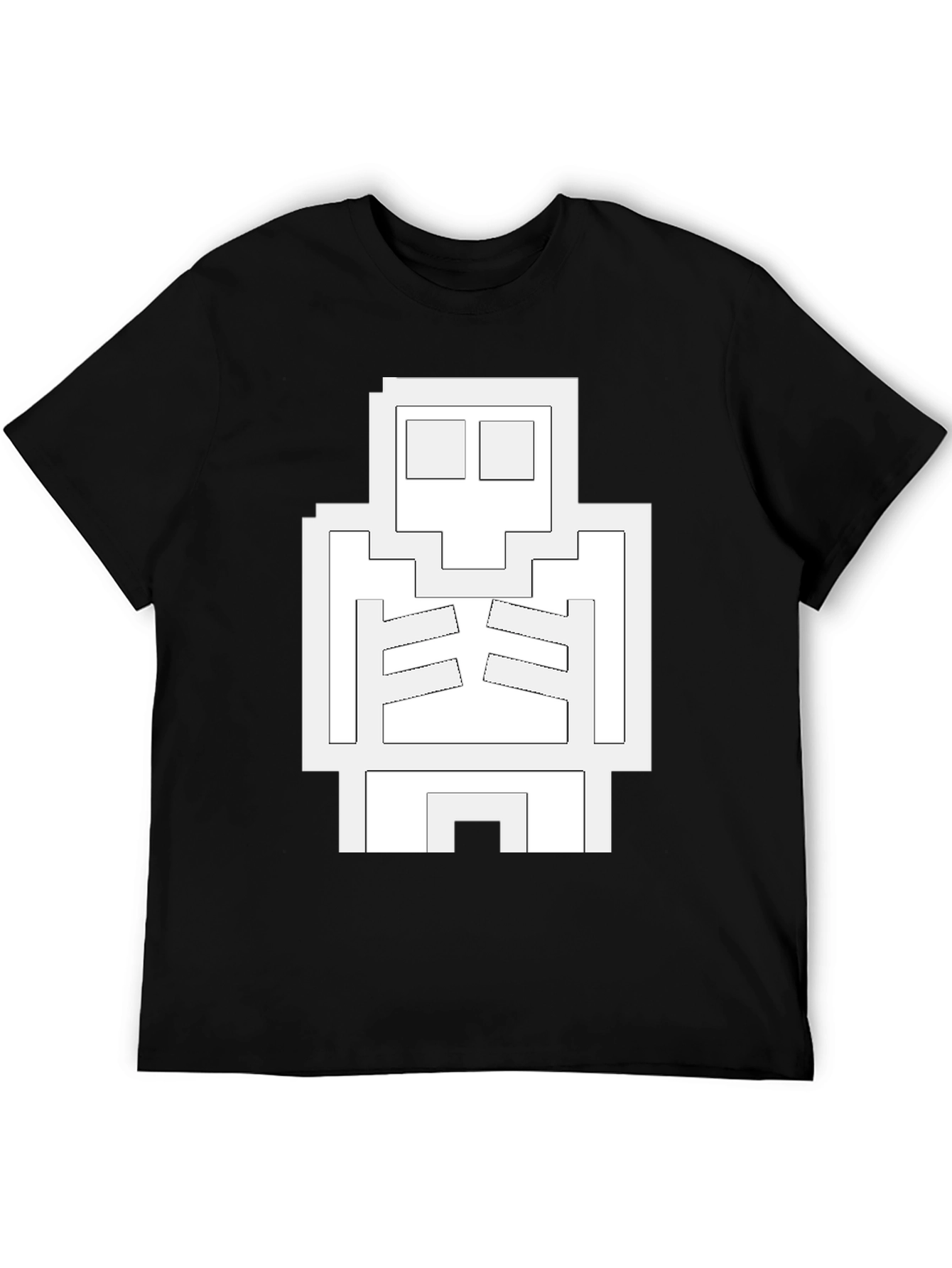 Pixel Skeleton Black T-Shirt - Gamer Style Tee