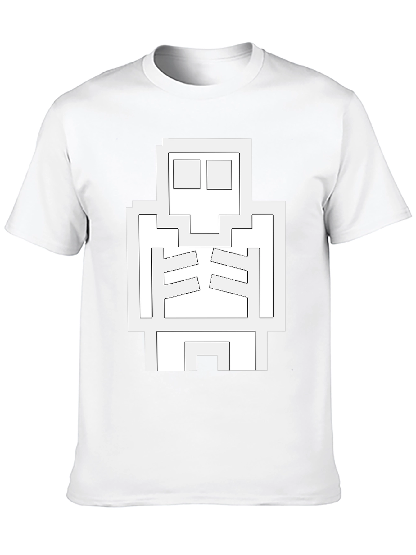 Pixel Skeleton Black T-Shirt - Gamer Style Tee