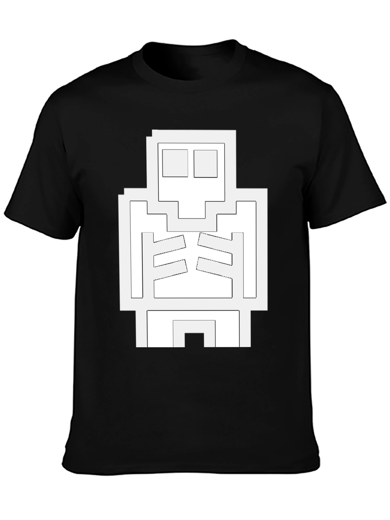 Pixel Skeleton Black T-Shirt - Gamer Style Tee