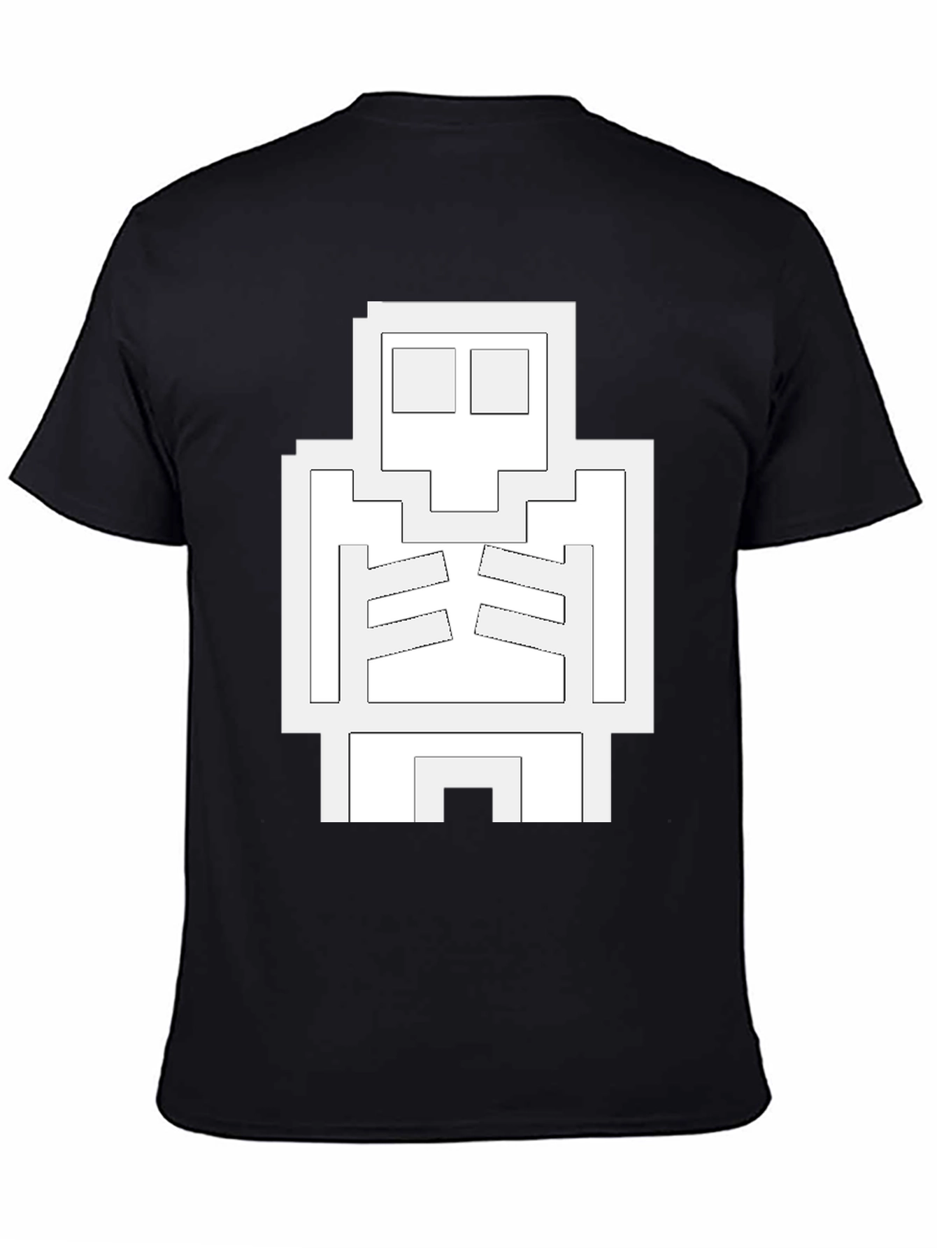 Pixel Skeleton Black T-Shirt - Gamer Style Tee